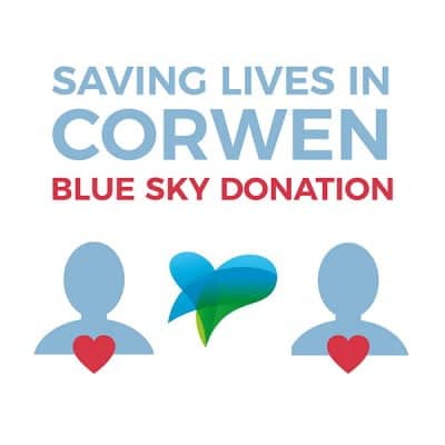 Blue Sky Donation: Saving Lives in Corwen