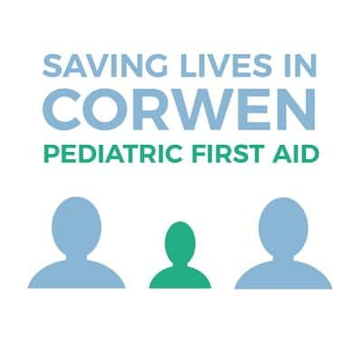 Pediatric first aid training in Corwen.