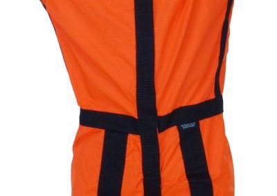 Rescue training dummy in orange jumpsuit.
