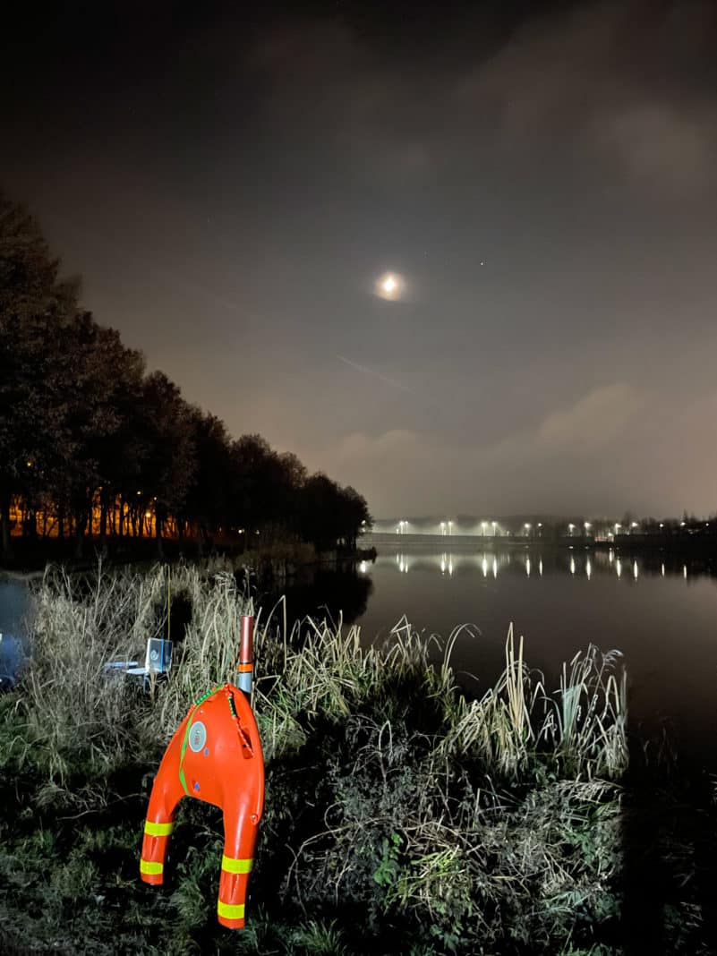 FReD fast water rescue device at night